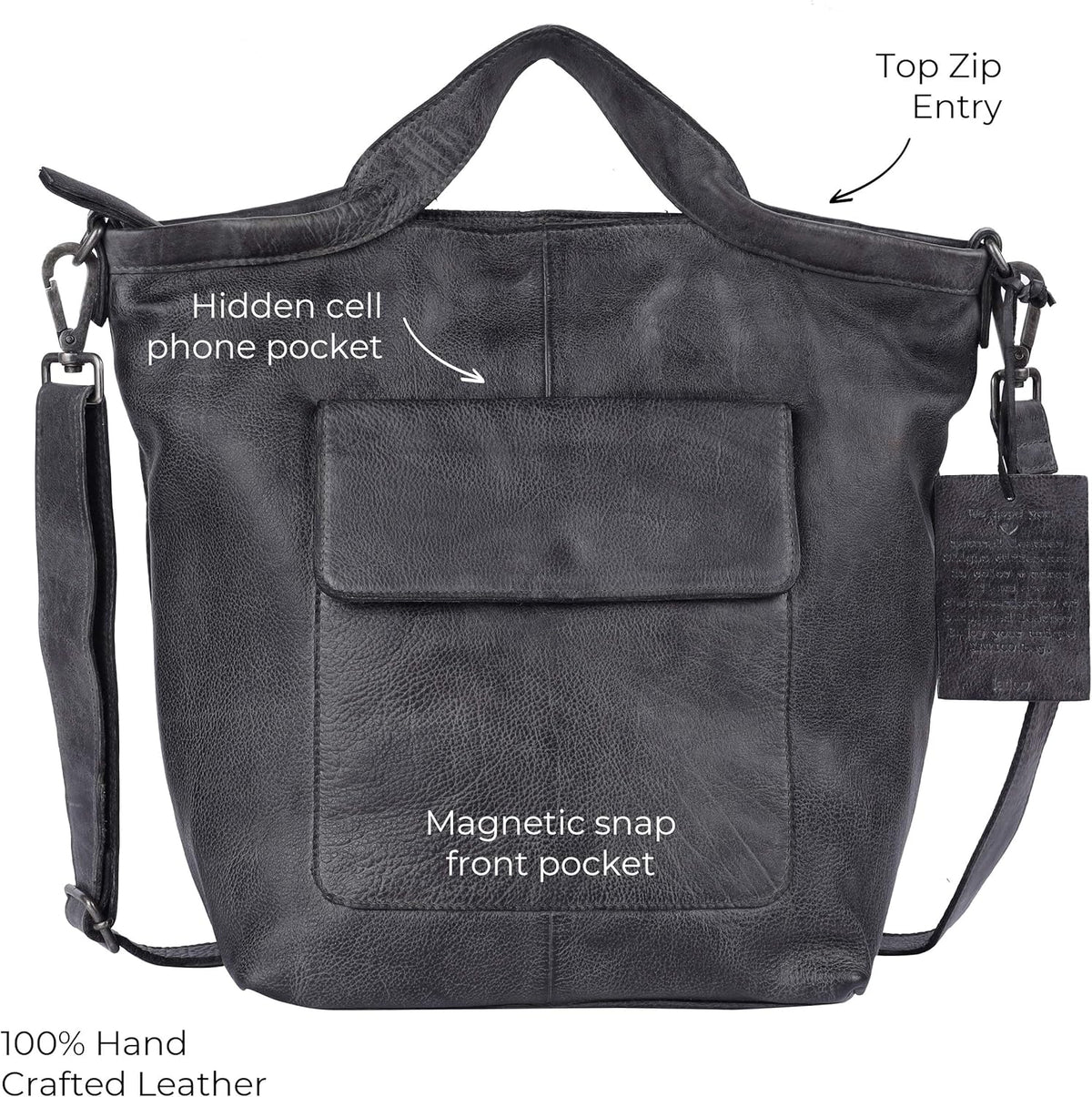 Brown Leather Tote Bag B298346