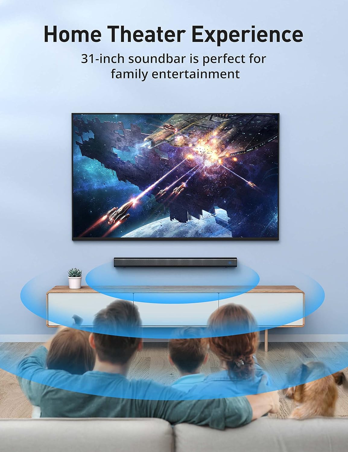 50W Bluetooth 5.0 Stereo Soundbar E654948