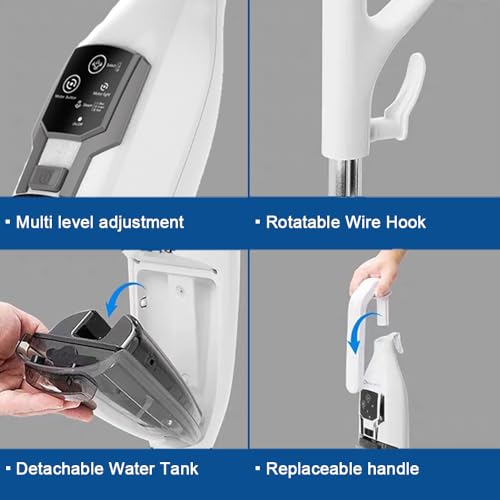 Steam Mop with 13 Accessories, 2 Washable Mop Pads, 550ml Capacity, 30 Second Heat-Up E891048