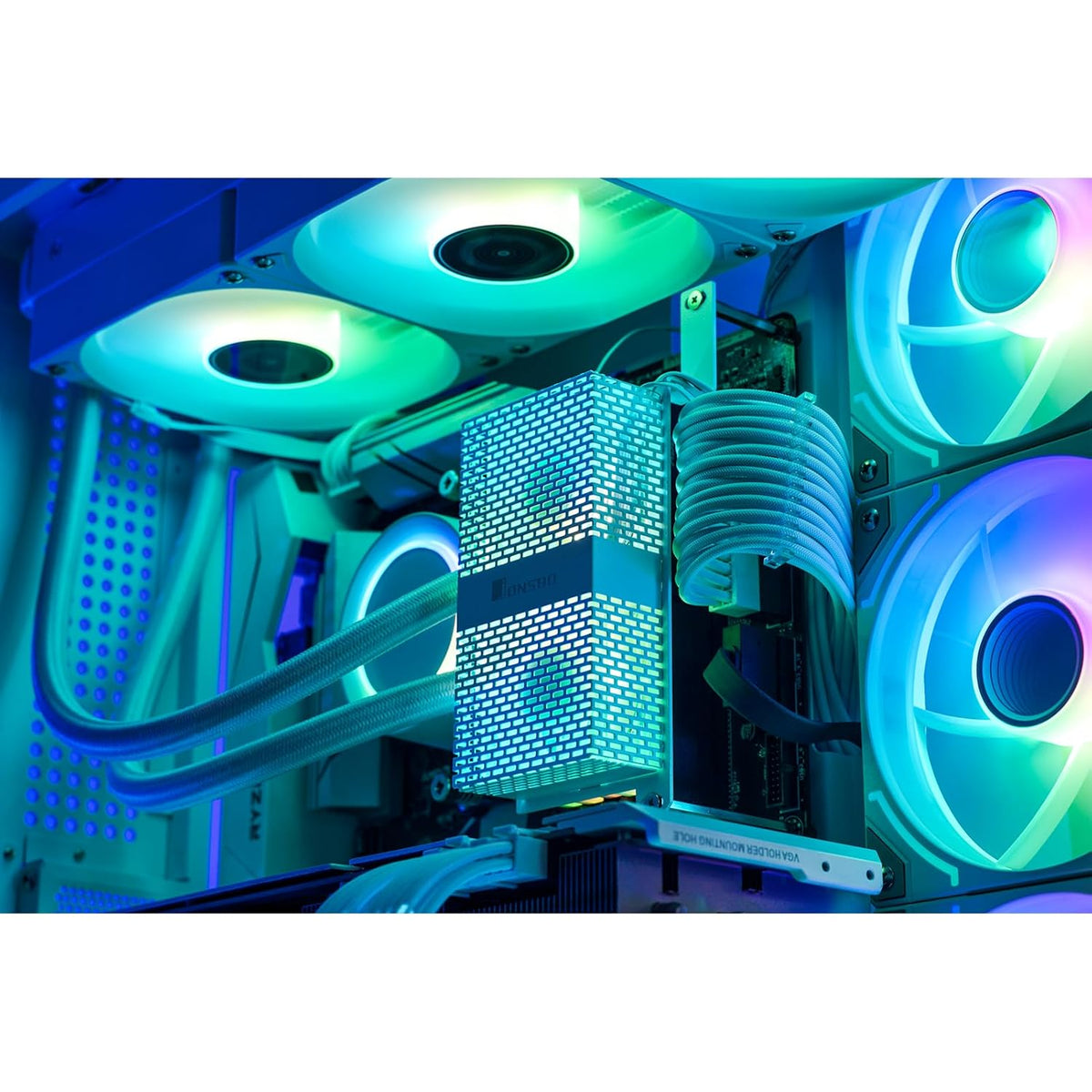 Black Desktop Memory Cooler with Dual Fans A777