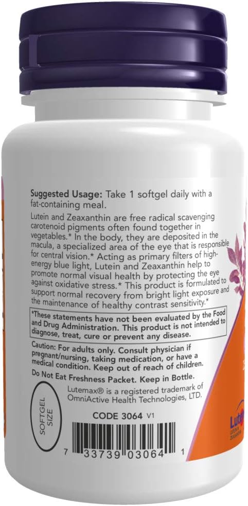 Lutein & Zeaxanthin 60 Softgels F702214