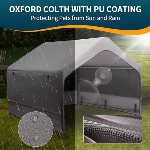 Gray Extra Large Dog House Waterproof Canopy 4'x 4'x 3.3' S848923