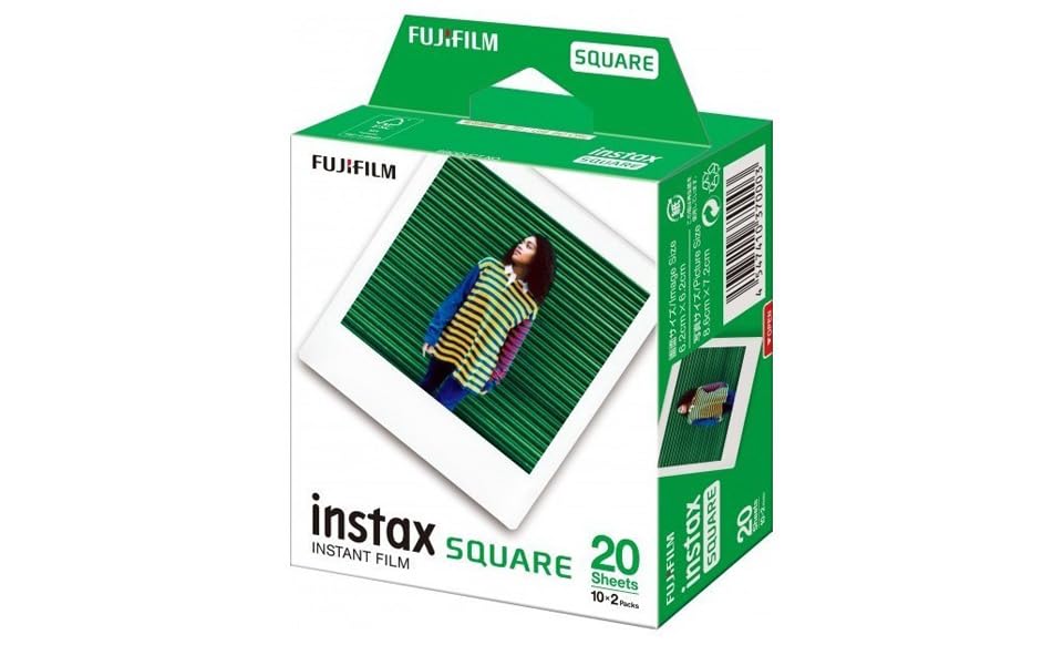 Terracotta Orange Instant Camera with 20 Square Film H450