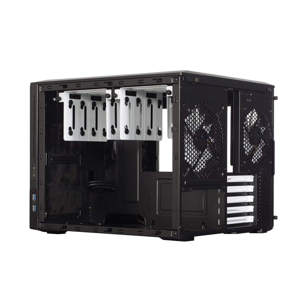 Black Window Aluminum/Steel Micro ATX Cube Computer Case I470452