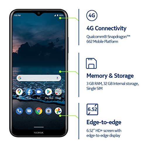 Polar Night Unlocked Smartphone 4/128GB 6.52-Inch Screen 13MP Triple Camera G761080