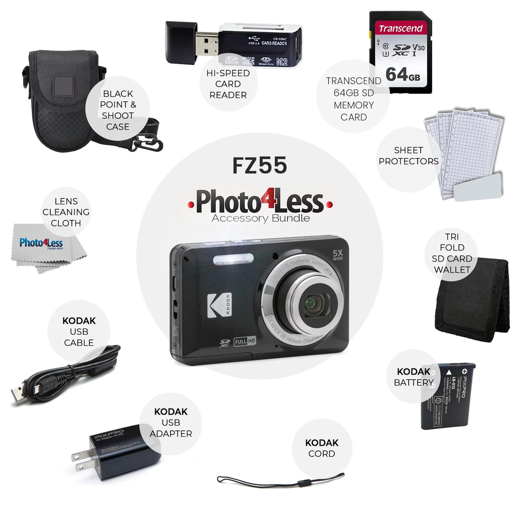 Black Digital Camera with Accessories R492