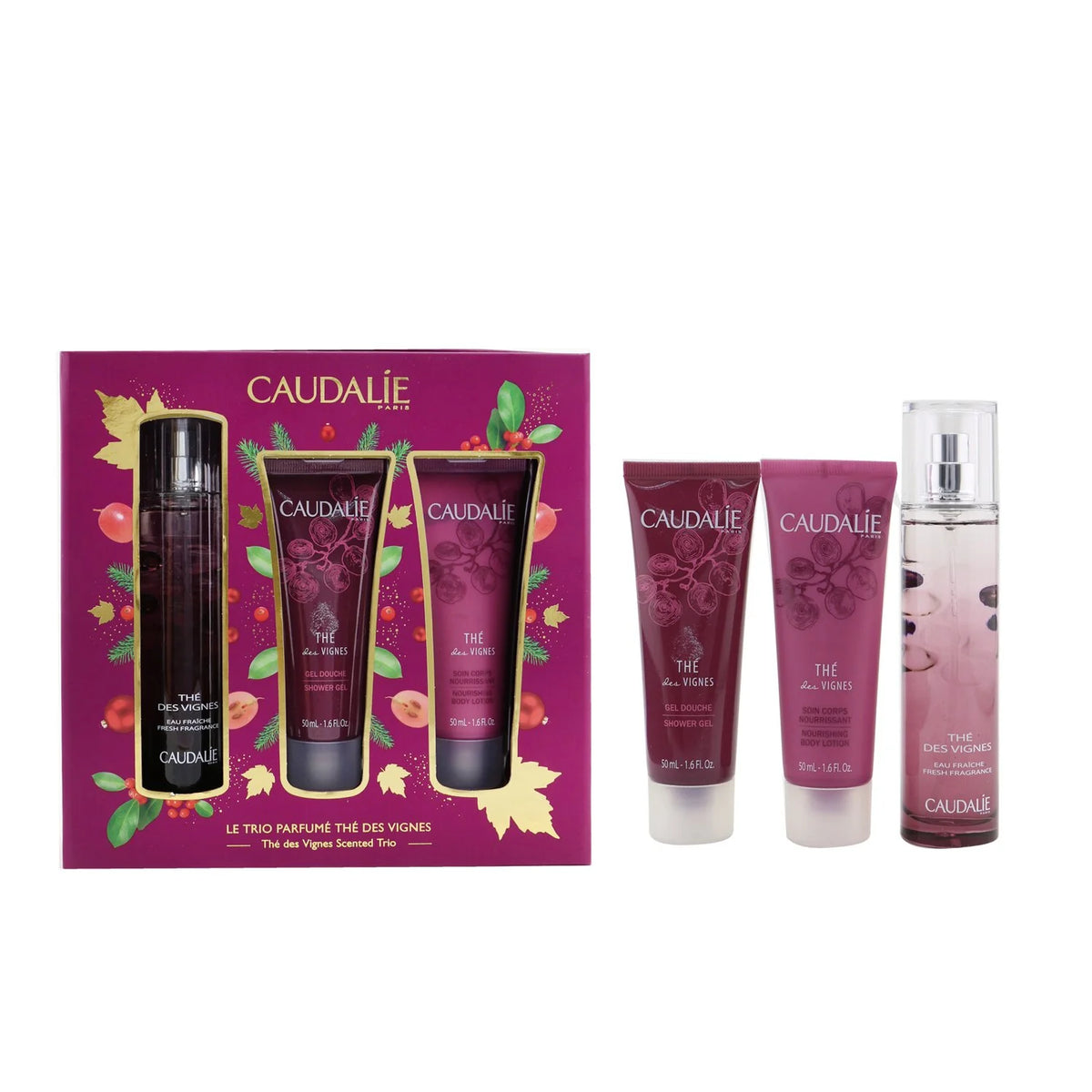 Fresh Fragrance Spray 50ml + Shower Gel 50ml + Body Lotion 50ml 3pcs N96238
