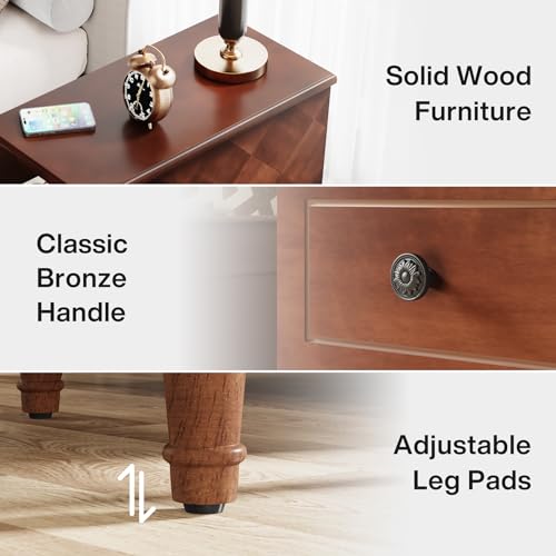 Brown 3 Drawer Narrow End Table U384