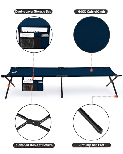 78.3"x28.7"x14.6" Heavy Duty Folding Camping Cot T1063