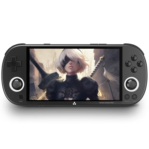 4.96 inch Handheld Game Console Linux System 128G SD Card (Black) D8463