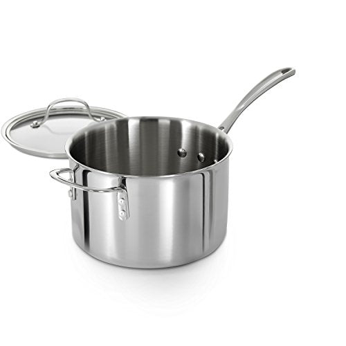 Tri-Ply Stainless Steel 1-1/2-Quart Sauce Pan with Cover M4390