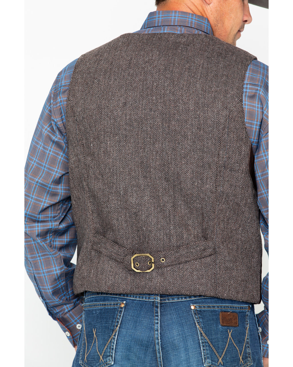 Brown Large Button Pocket Vest F58413