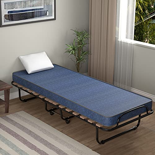Blue Folding Bed with 3" Mattress N2291