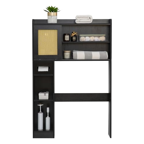 White Over The Toilet Storage Cabinet with Adjustable Shelves B7014