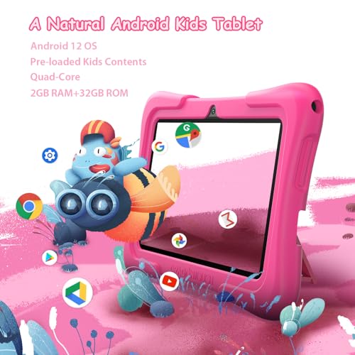 10 inch Android Tablet with 32GB Storage – Pink N6539