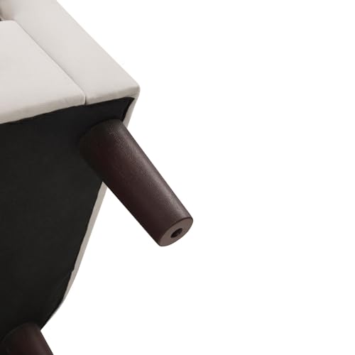 White Velvet Accent Barrel Chair with Ottoman M731