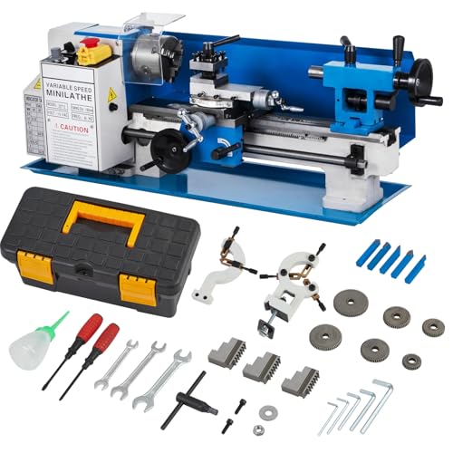 550W Mini Metal Lathe 7" x 12" Benchtop with 3-Jaw Chuck X342864