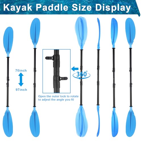 4 Piece Telescopic Kayak Paddle J2716