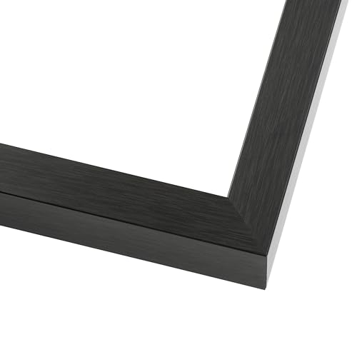 Charcoal Black Solid Wood Shadow Box Picture Frame with UV Acrylic I1448