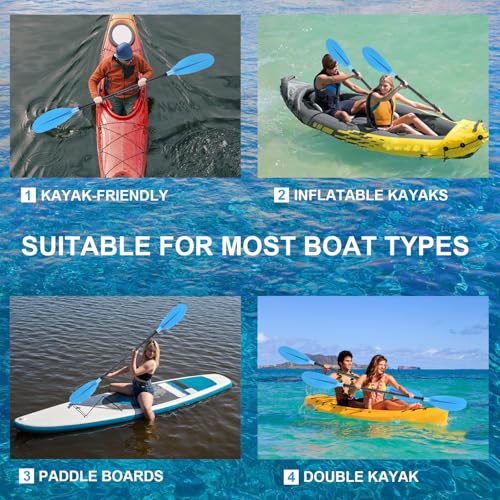 4 Piece Telescopic Kayak Paddle J2716
