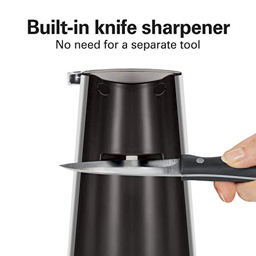 Brushed Stainless Steel Electric Can Opener with Knife Sharpener B921