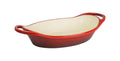 Red Enameled Cast Iron 2 Quart Oval Casserole C68493