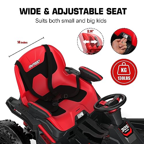 24V 4x4 Ride On Toy with 4x200W Motors, 5MPH, Parent Remote, Wide Adjustable Seat, Headlights, Metal Frame, Shock Absorbers, Green S8847