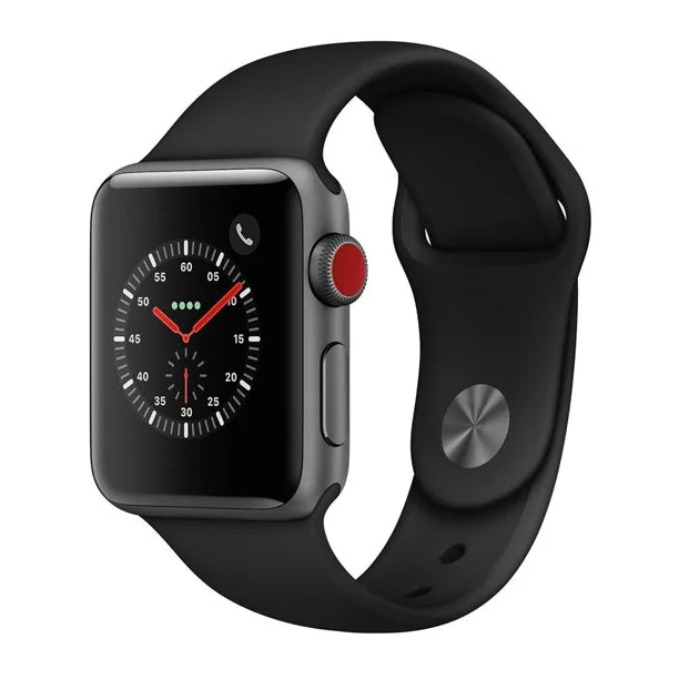 Apple Watch Series 3 38mm Space Gray Aluminum Case with Black Sport Band (GPS + Cellular LTE) F102