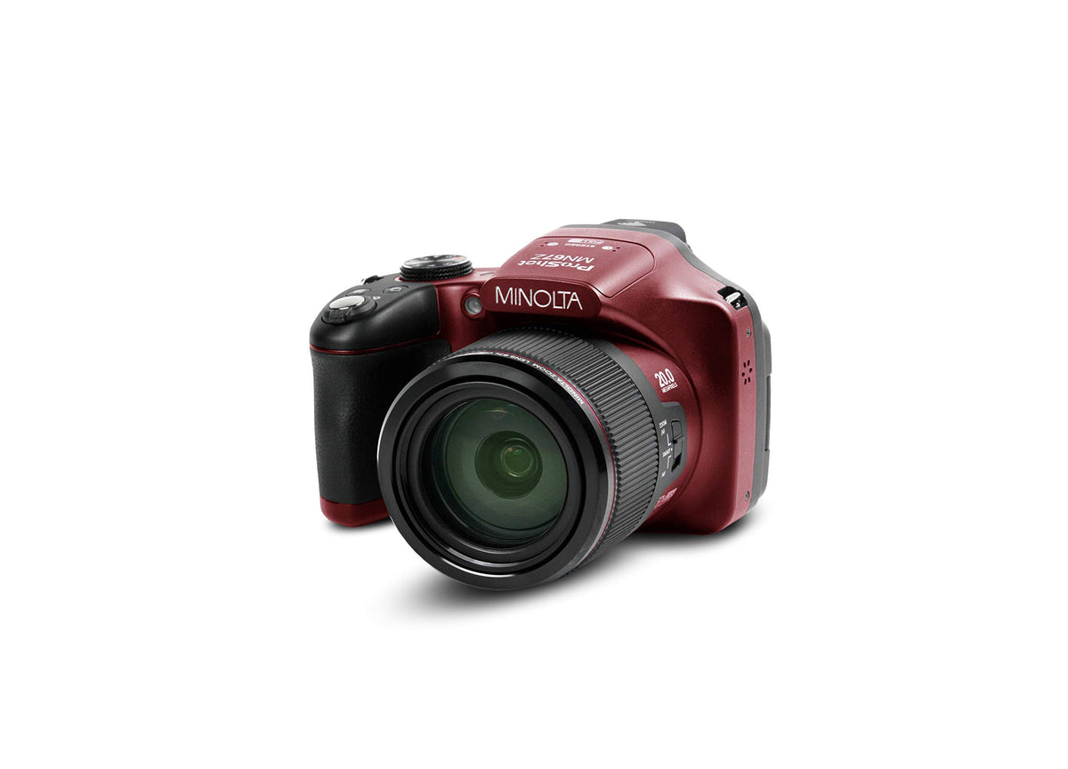 Red 20.0-Megapixel 1080p Full HD 67x Optical Zoom Wi-Fi Bridge Camera Y332