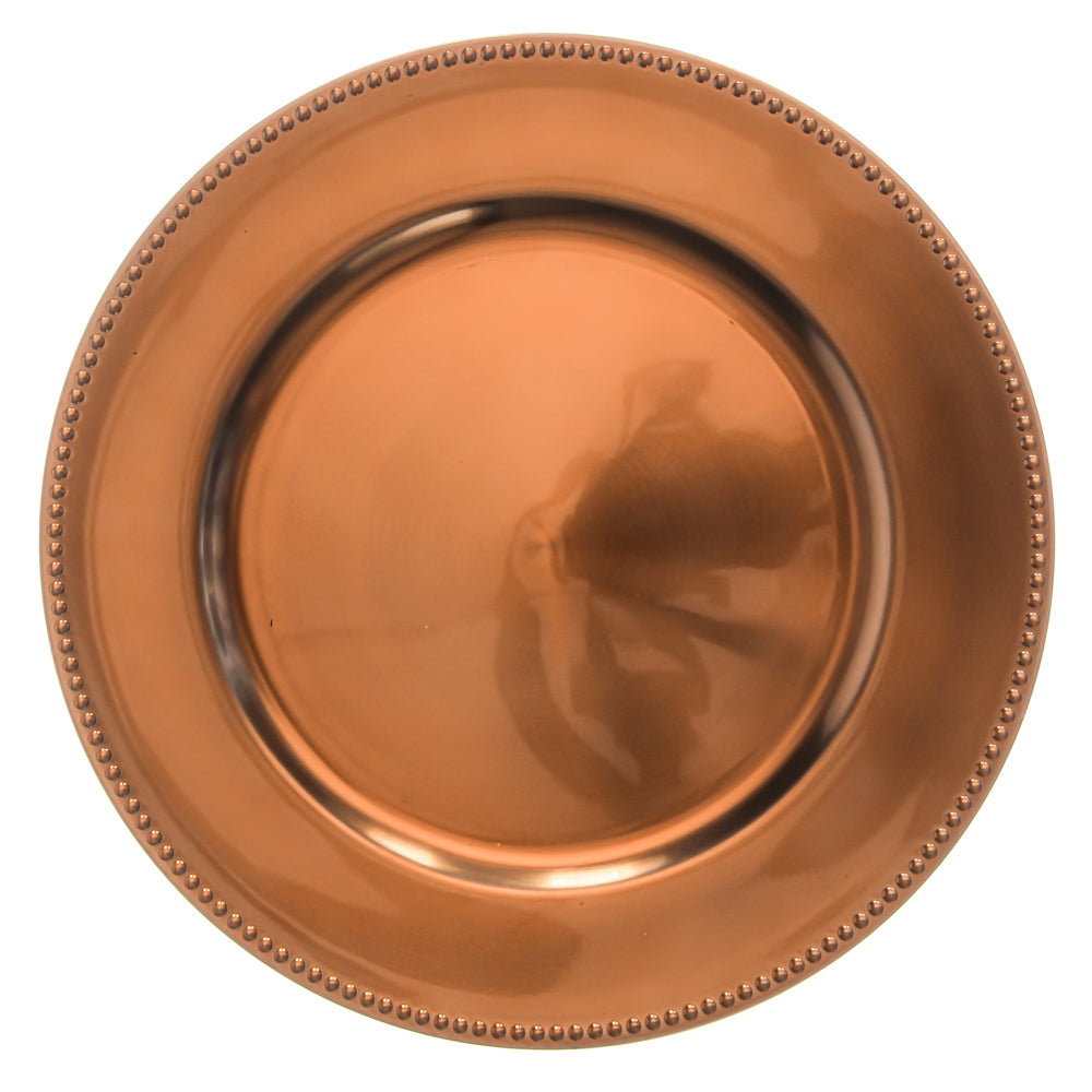 13" Copper Charger Plate Set of 12 P425065