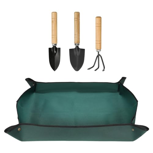 39.4" x 29.5" Waterproof Plant Repotting Mat with Garden Tools E73393