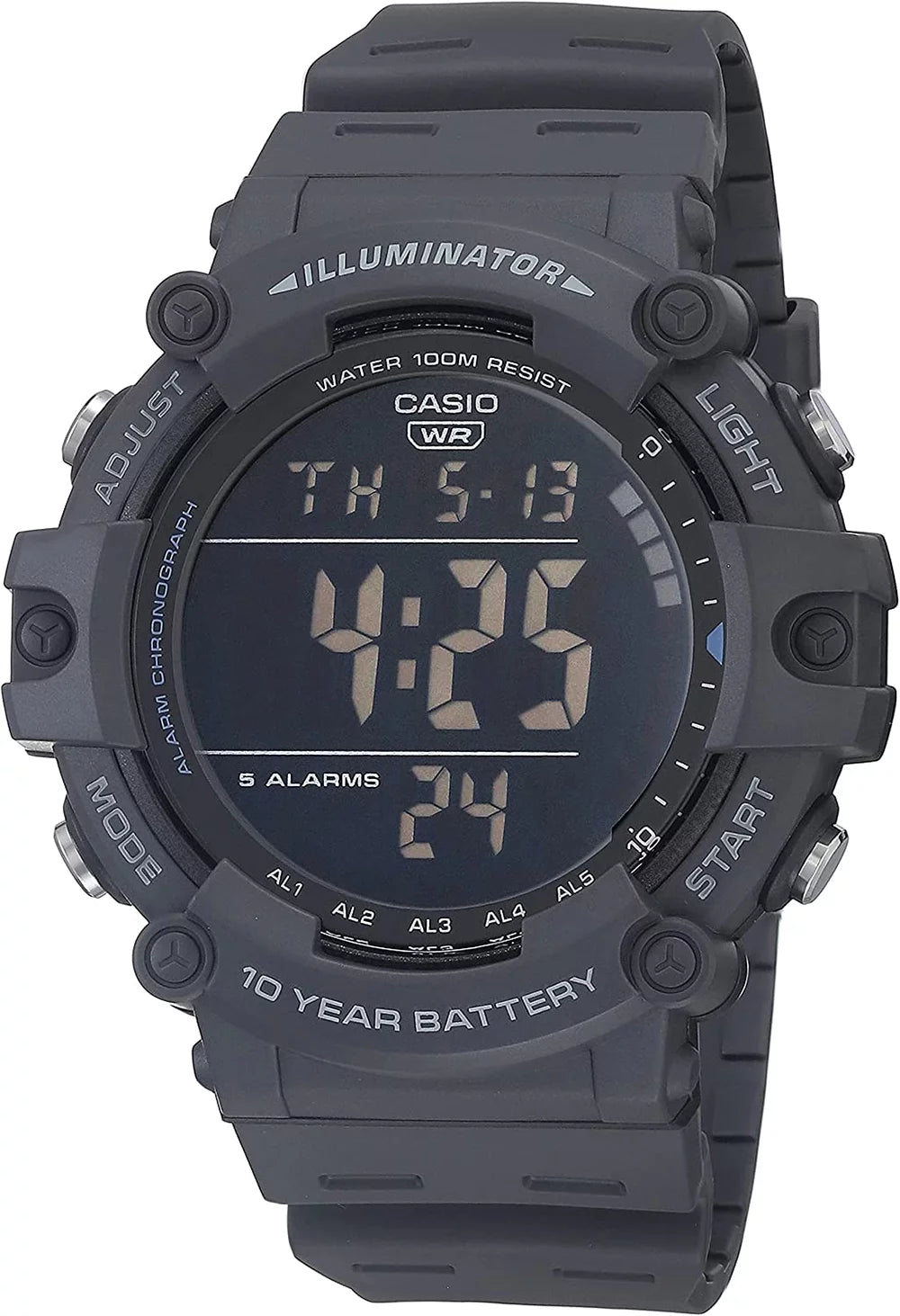 Black Digital Resin Strap Watch Q52944