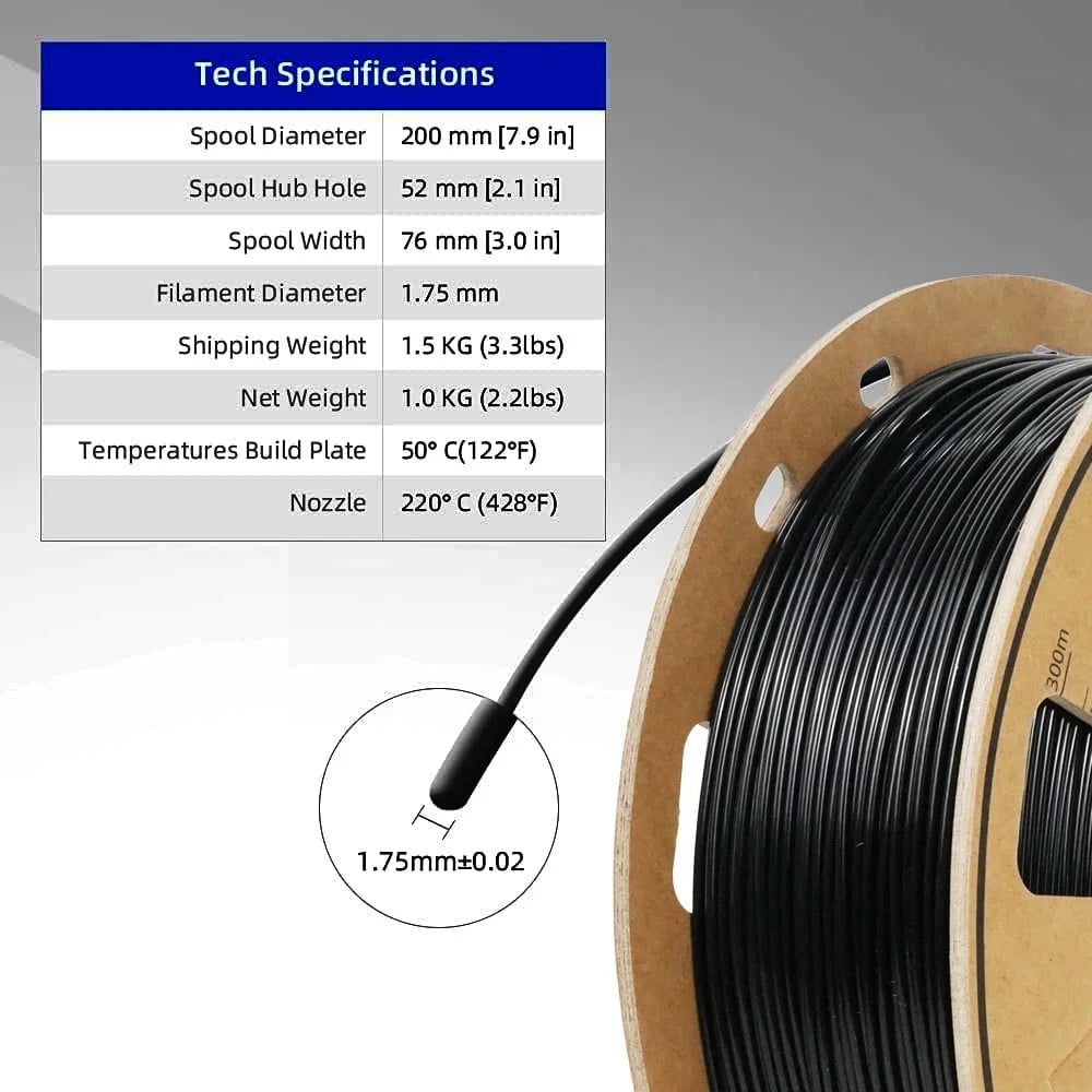 1.75mm Multicolor PLA 3D Printer Filament, 1KG/2.2lbs I324