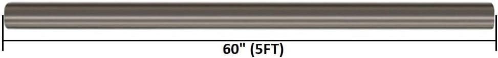 2.5 inch OD 5 feet long Stainless Steel Straight Exhaust Pipe Pack of 2 O7469
