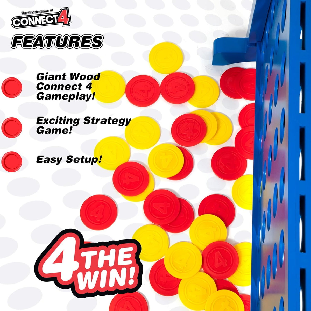 31.5 inch Wooden Four in a Row Board Game X408