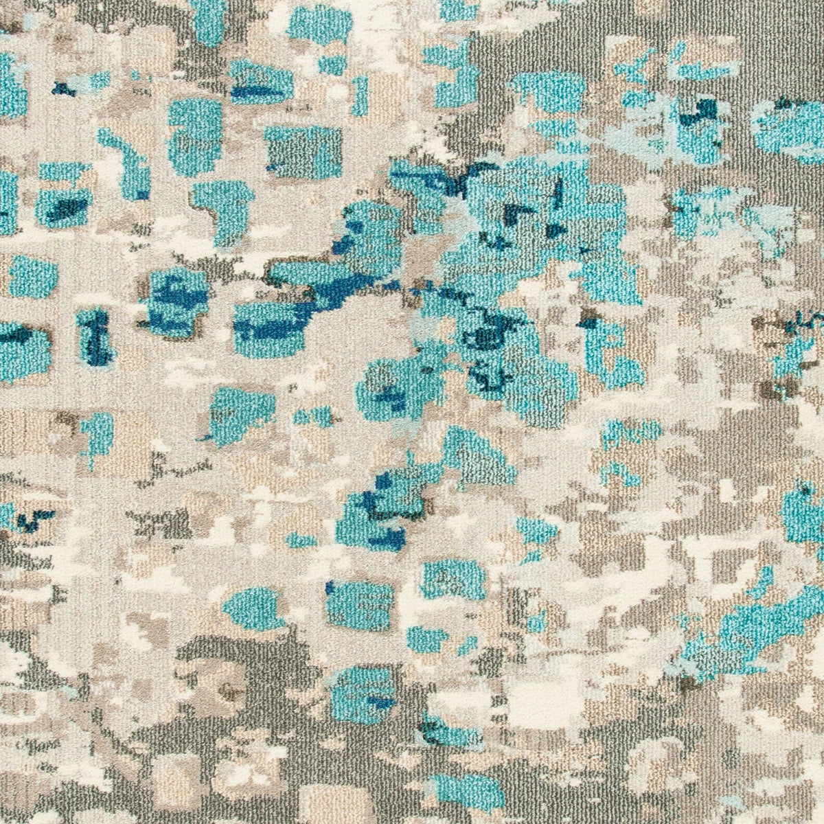 Grey/Blue Abstract Polka Dots Area Rug, 9' x 12' A879847