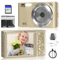 Blue 44MP Digital Point and Shoot Camera with 64GB SD Card Z4128