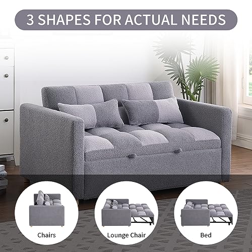 3 in 1 Velvet Pull Out Sleeper Sofa Bed F3643