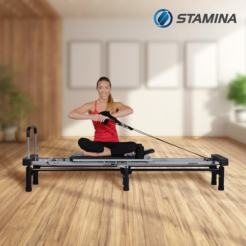 Black Pilates Reformer Workout Machine S5475