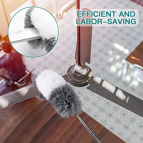 6PCS Microfiber Feather Duster Kits with Long Extension Pole L25625