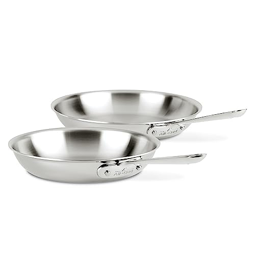 3-Ply Stainless Steel Fry Pan Set 2 Piece 10 12 Inch Q153498