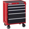 26.5-in W x 34-in H 5-Drawer Steel Rolling Tool Cabinet Red K41137