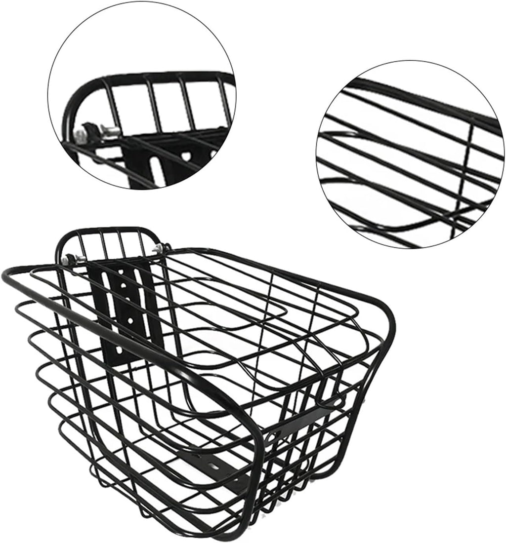 Large-Capacity Metal Bike Basket with Cover L4528
