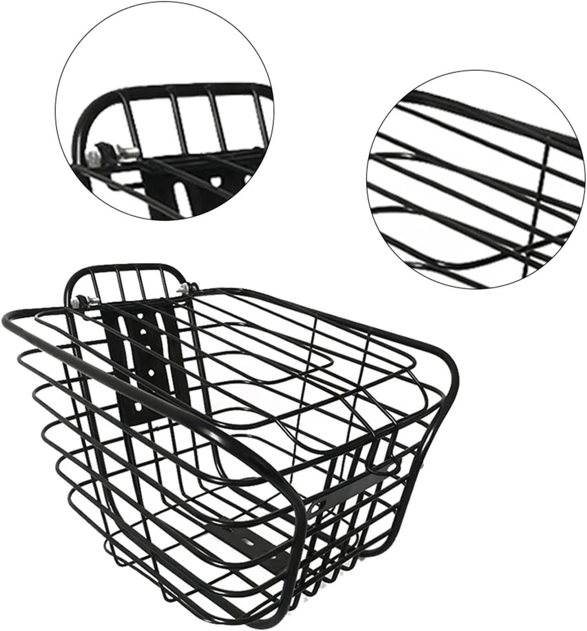 Large-Capacity Metal Bike Basket with Cover L4528