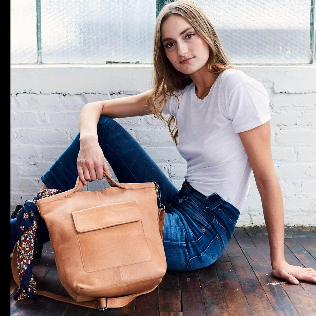 Brown Leather Tote Bag B298346