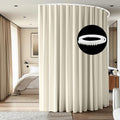 Blackout Room Divider Curtain with White Rail, W8.3 x H7ft T837