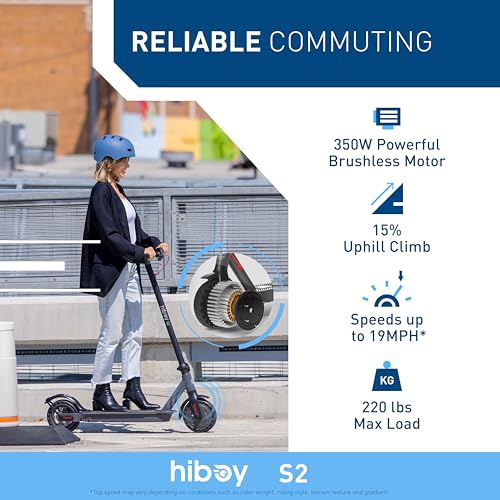 Electric Scooter, 350-500W Motor, 8.5"-10" Solid Tires, 17-40.4 Miles Range, 19 Mph Folding D171331