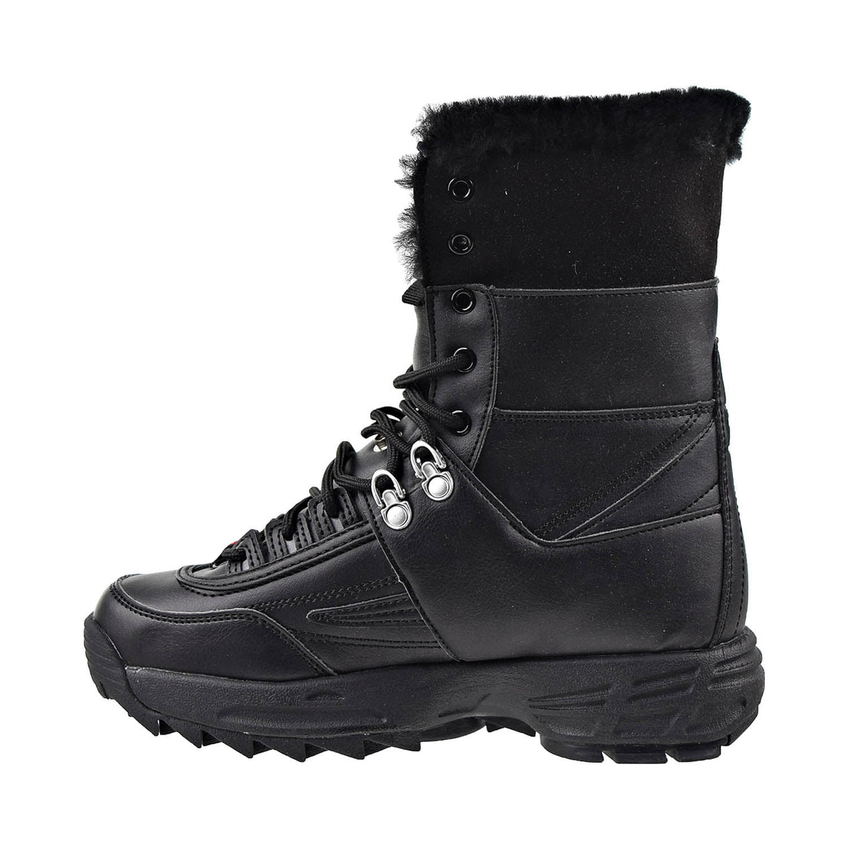 Black-White-Red Women's Boots C854704