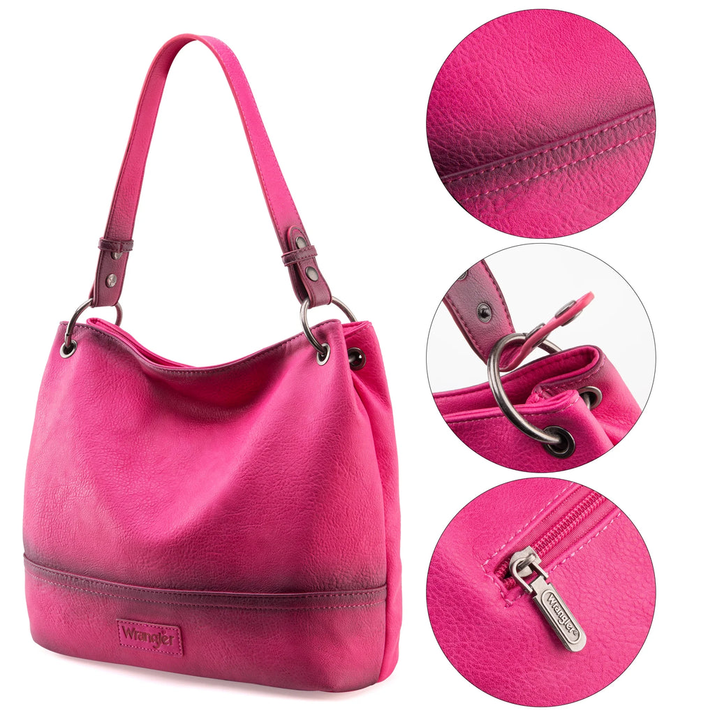 Distressed-Hot Pink Leather Tote Bag J82943