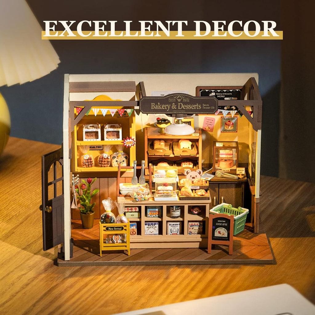 Miniature House Kit DIY Dollhouse with LED Light Y453